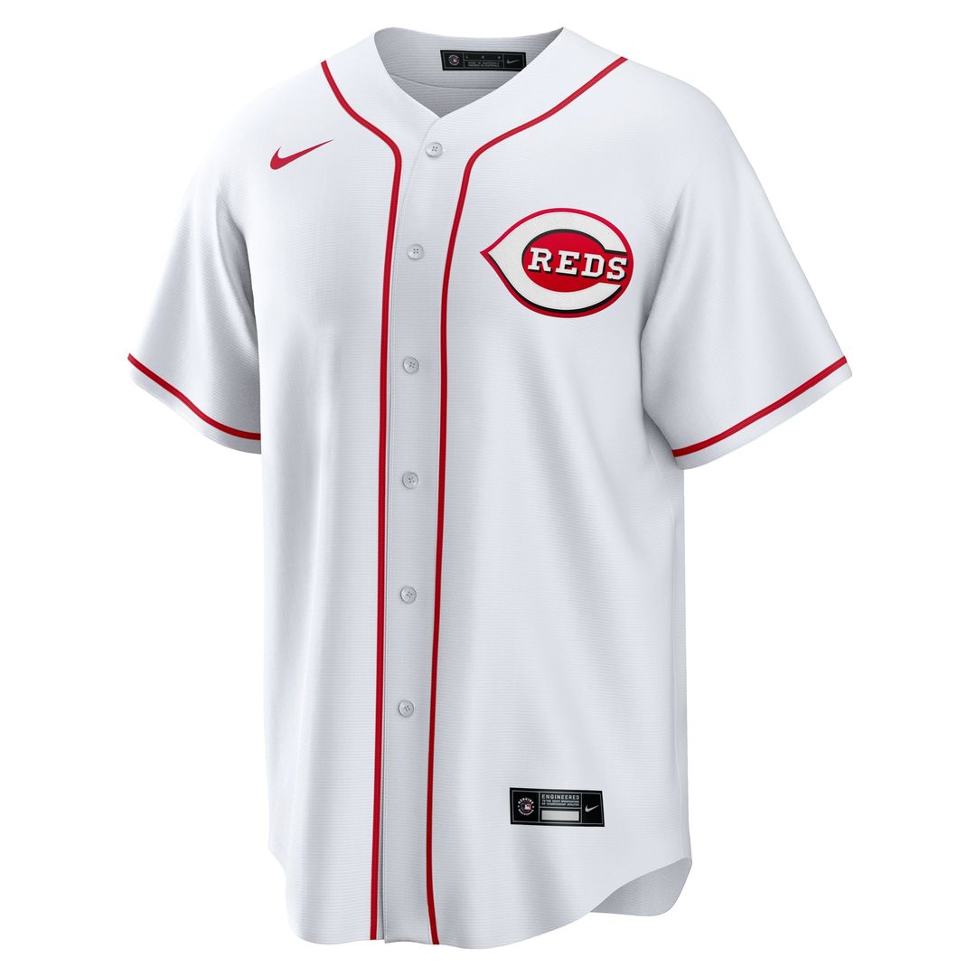 Cincinnati Reds Hunter Greene Nike White Home Replica Jersey product image 2, provided for visual reference and product