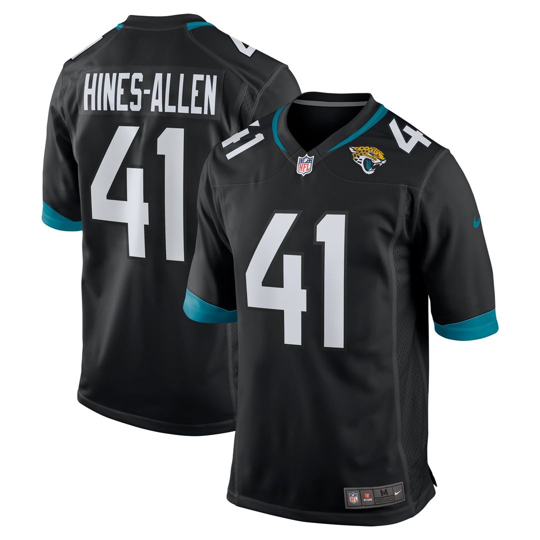 Jacksonville Jaguars Josh Hines-Allen Nike Black Alternate Game Jersey product image 1, provided for visual reference and