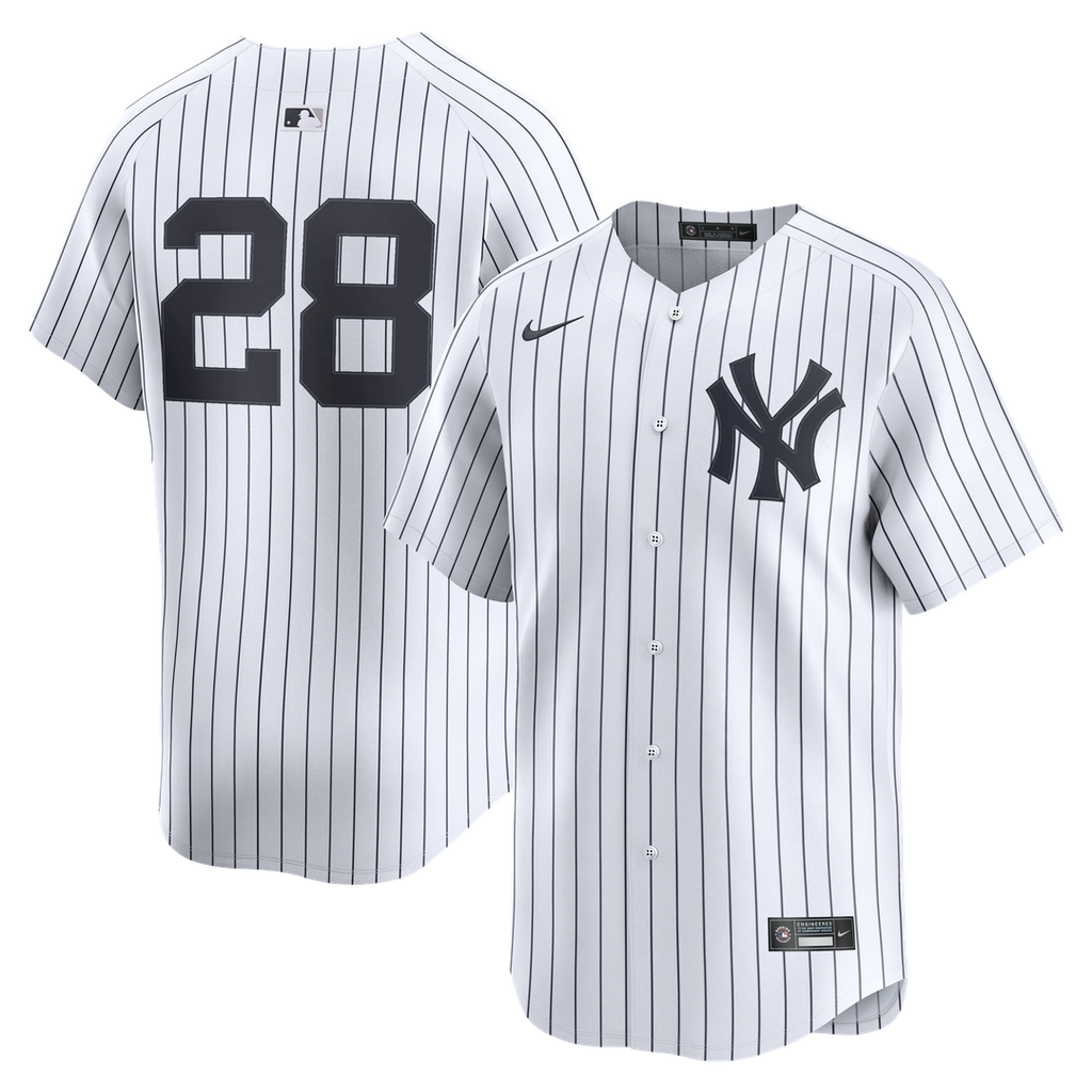 New York Yankees Austin Wells Nike White Home Limited Player Jersey product image 1, provided for visual reference and