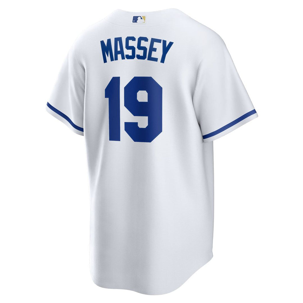 Kansas City Royals Michael Massey Nike White Home Replica Jersey product image 3, provided for visual reference and product