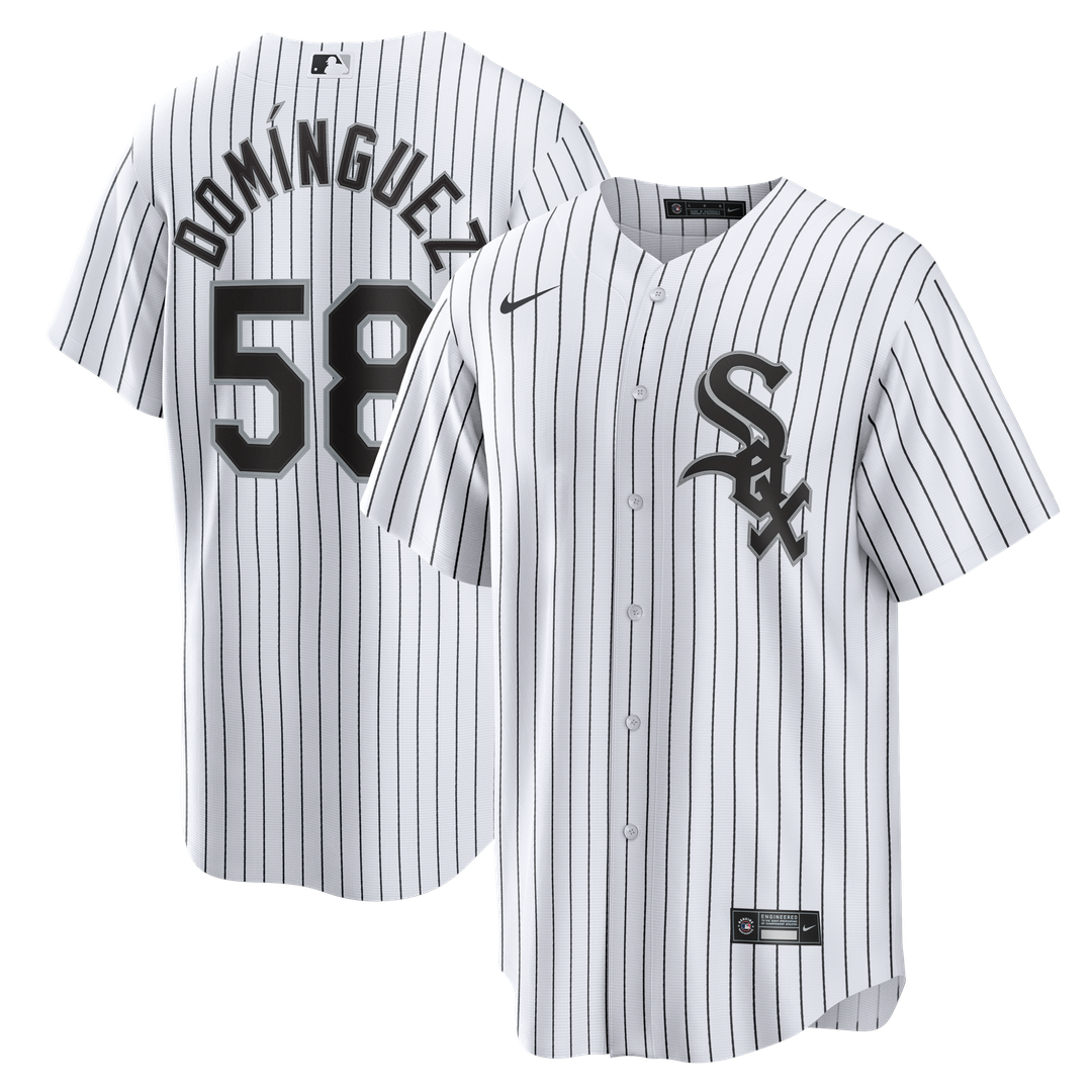 Chicago White Sox Seranthony Domínguez Nike White Home Replica Jersey product image 1, provided for visual reference and