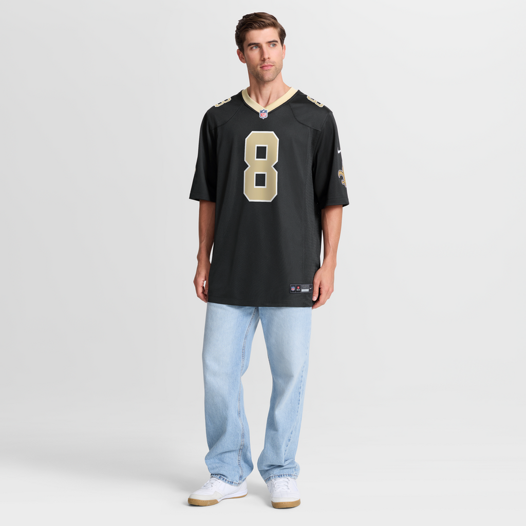 New Orleans Saints Archie Manning Nike Black Game Retired Player Jersey product image 7, provided for visual reference and