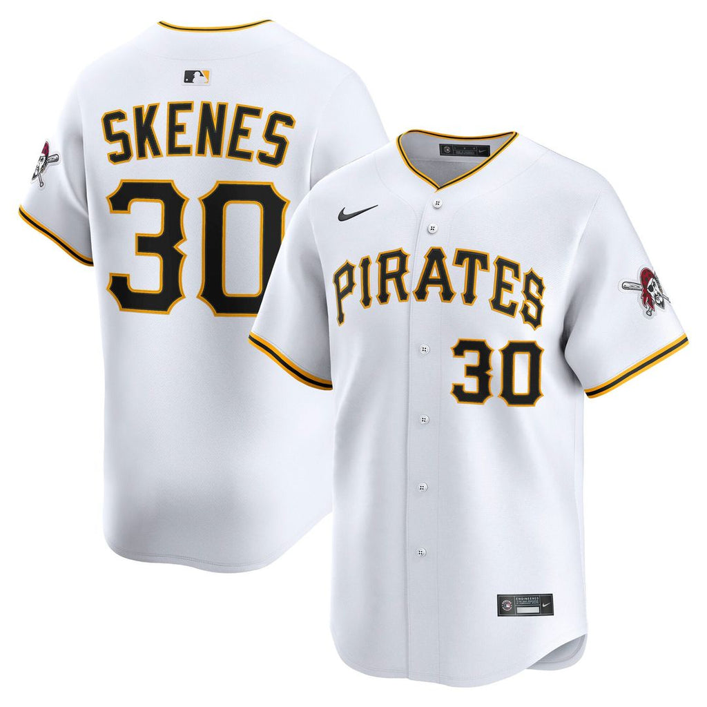 Pittsburgh Pirates Paul Skenes Nike White Home Limited Player Jersey product image 4, provided for visual reference and