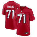 Atlanta Falcons Jawaan Taylor Nike Red Team Game Jersey product image 1, provided for visual reference and product detail