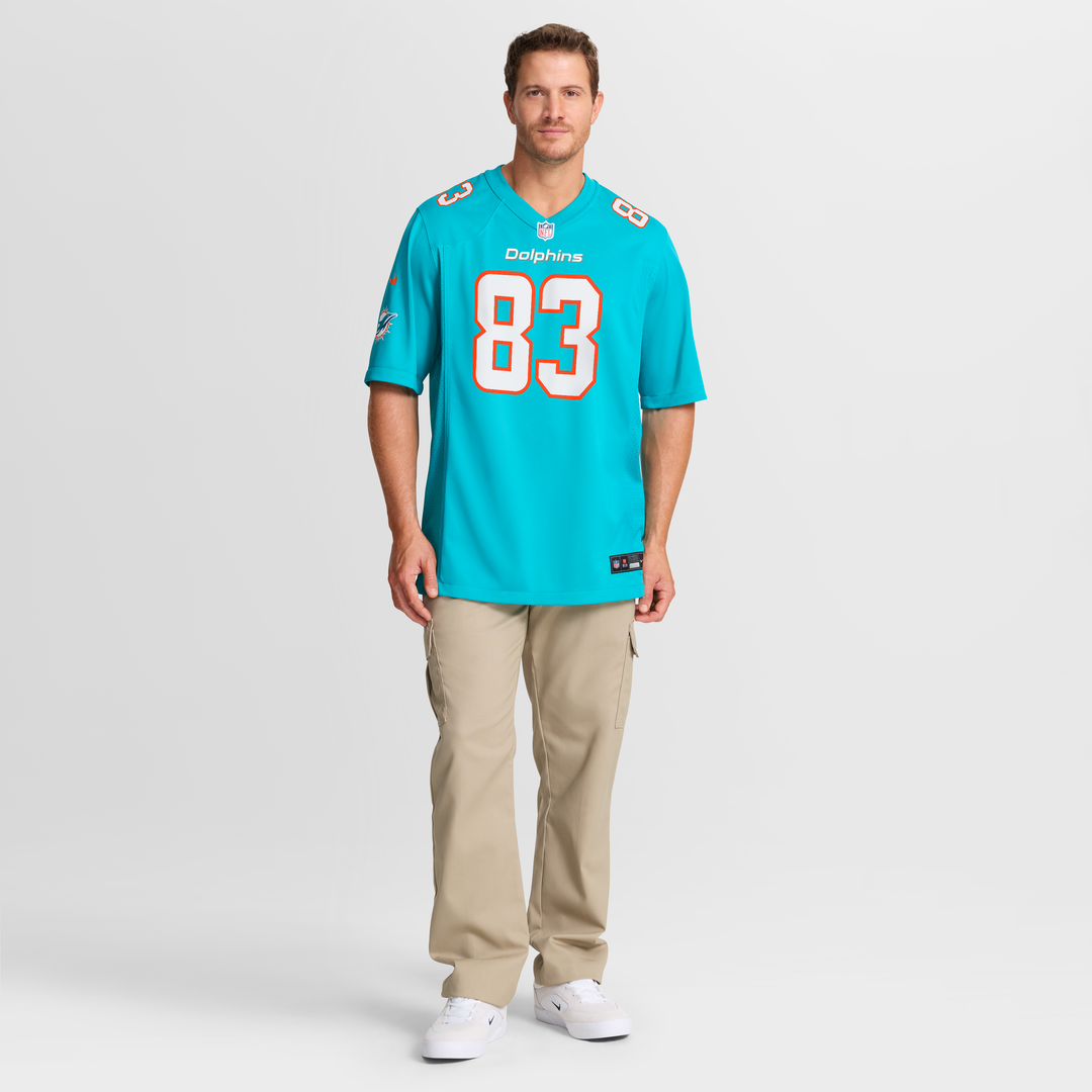 Miami Dolphins Darren Waller Nike Aqua Team Game Jersey product image 7, provided for visual reference and product detail