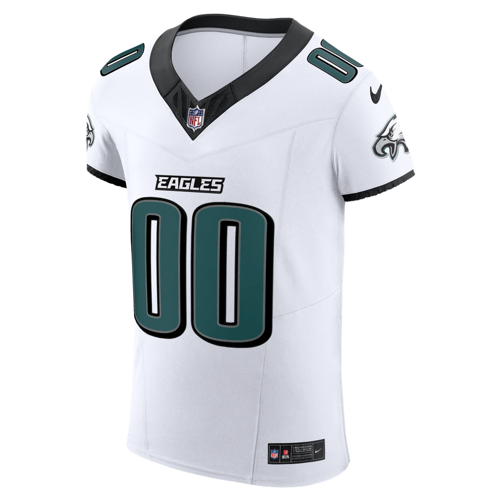 Philadelphia Eagles Nike White Vapor F.U.S.E. Elite Custom Jersey product image 2, provided for visual reference and product