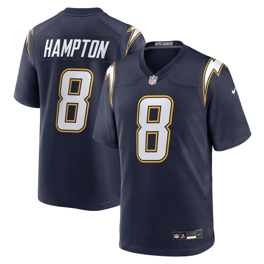 Los Angeles Chargers Omarion Hampton Nike Navy Alternate Super Chargers Game Player Jersey product image 1, provided for
