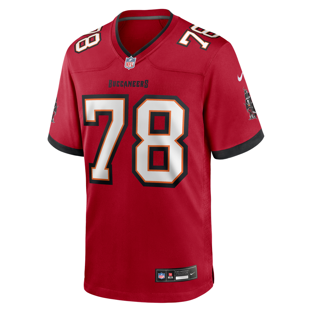 Tampa Bay Buccaneers Tristan Wirfs Nike Red Player Game Jersey product image 2, provided for visual reference and product