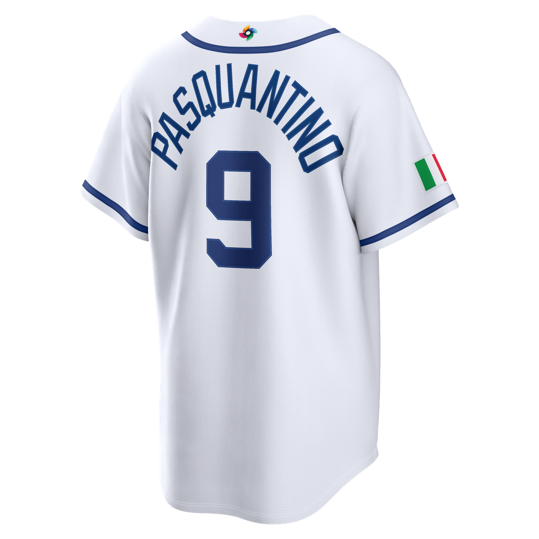 Italy Baseball Vinnie Pasquantino Nike White 2026 World Baseball Classic Home Stadium Jersey product image 3, provided for