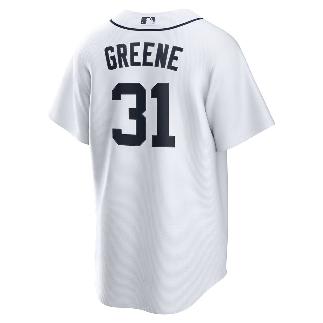 Detroit Tigers Riley Greene Nike White Replica Player Jersey product image 3, provided for visual reference and product
