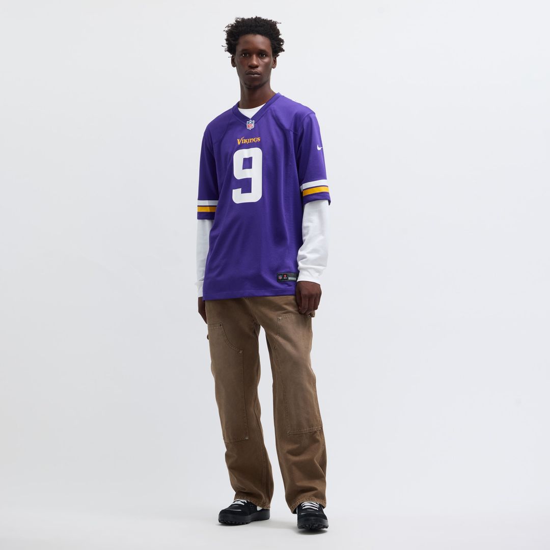 Minnesota Vikings J.J. McCarthy Nike White Alternate Game Player Jersey product image 12, provided for visual reference and