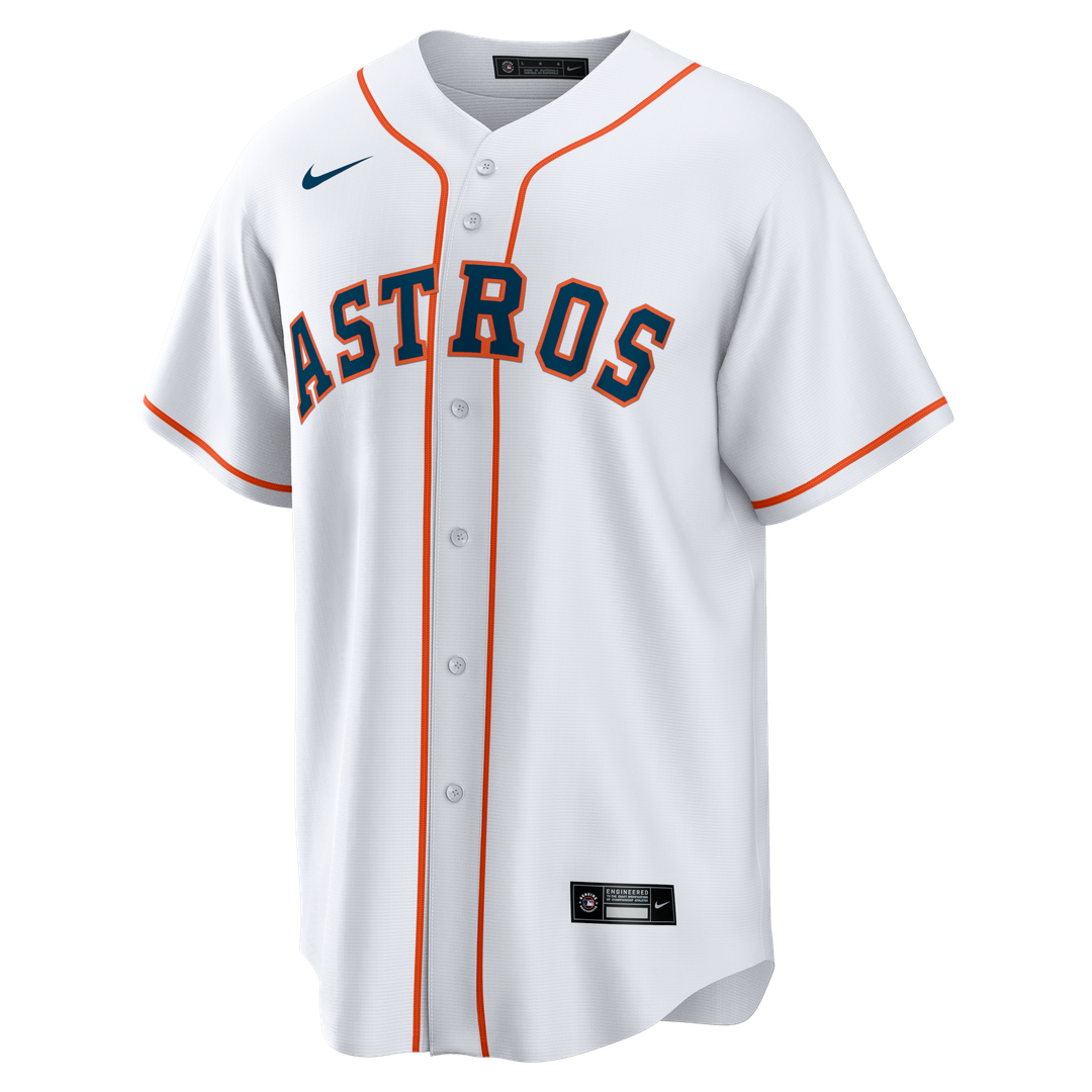 Houston Astros Nike White Home Big & Tall Replica Jersey product image 2, provided for visual reference and product detail