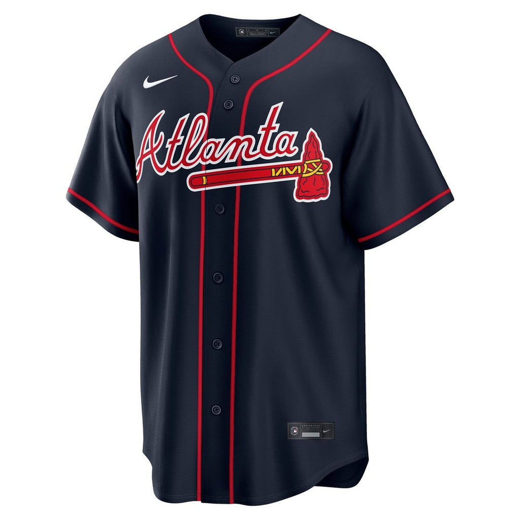 Atlanta Braves Austin Riley Nike Navy Alternate Replica Jersey product image 5, provided for visual reference and product