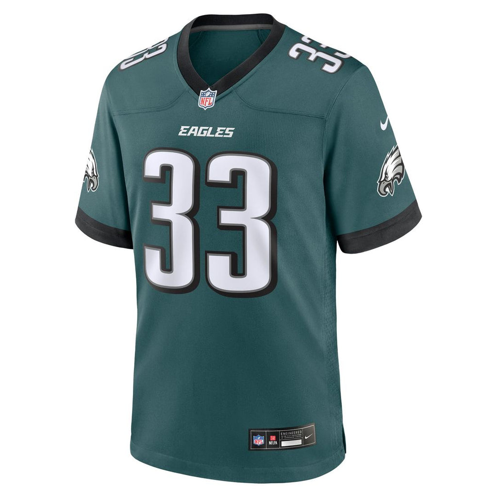 Philadelphia Eagles Cooper DeJean Nike Green Game Jersey product image 2, provided for visual reference and product detail