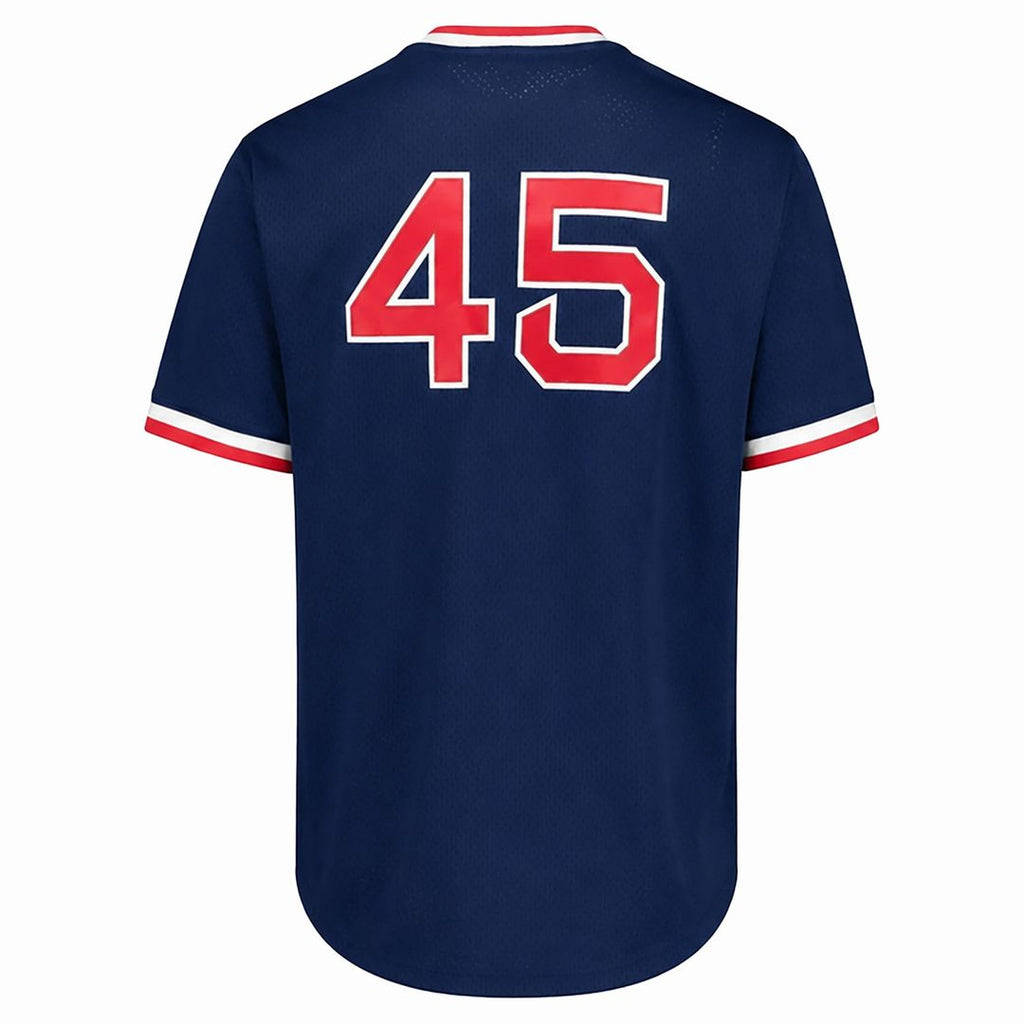 Boston Red Sox Pedro Martinez Mitchell & Ness Navy Big & Tall Cooperstown Mesh Batting Practice Jersey product image 3,