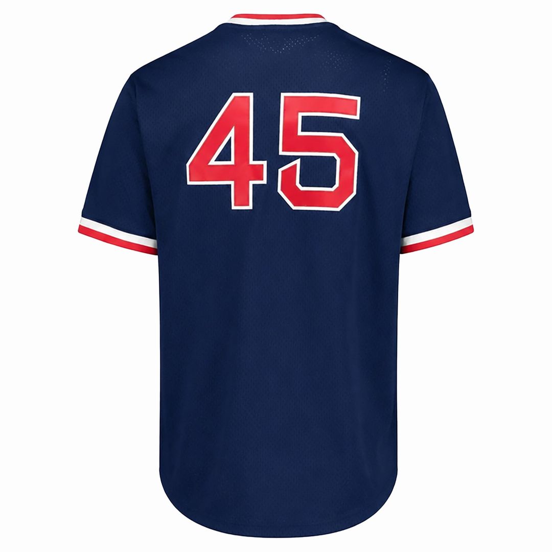 Boston Red Sox Pedro Martinez Mitchell & Ness Navy Big & Tall Cooperstown Mesh Batting Practice Jersey product image 3,