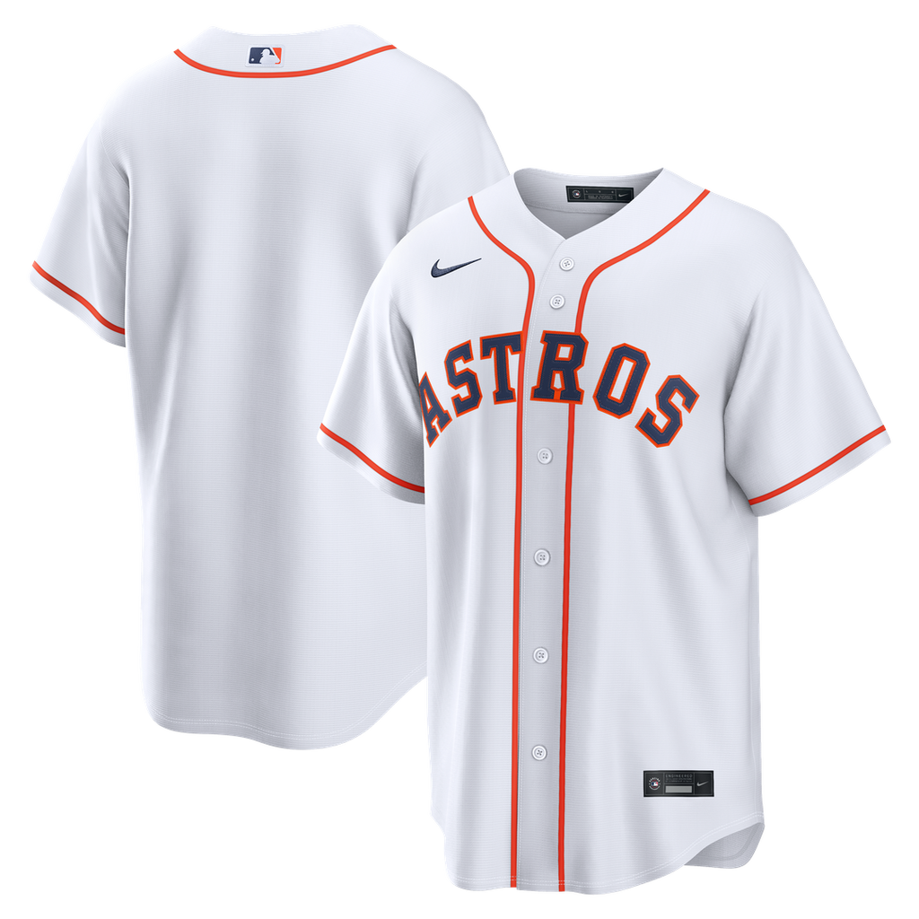 Houston Astros Nike White Home Replica Jersey product image 1, provided for visual reference and product detail review