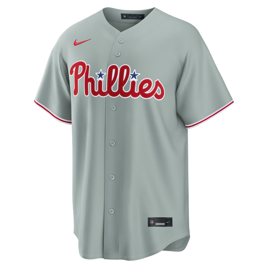 Philadelphia Phillies Bryce Harper Nike Gray Road Replica Jersey product image 19, provided for visual reference and product