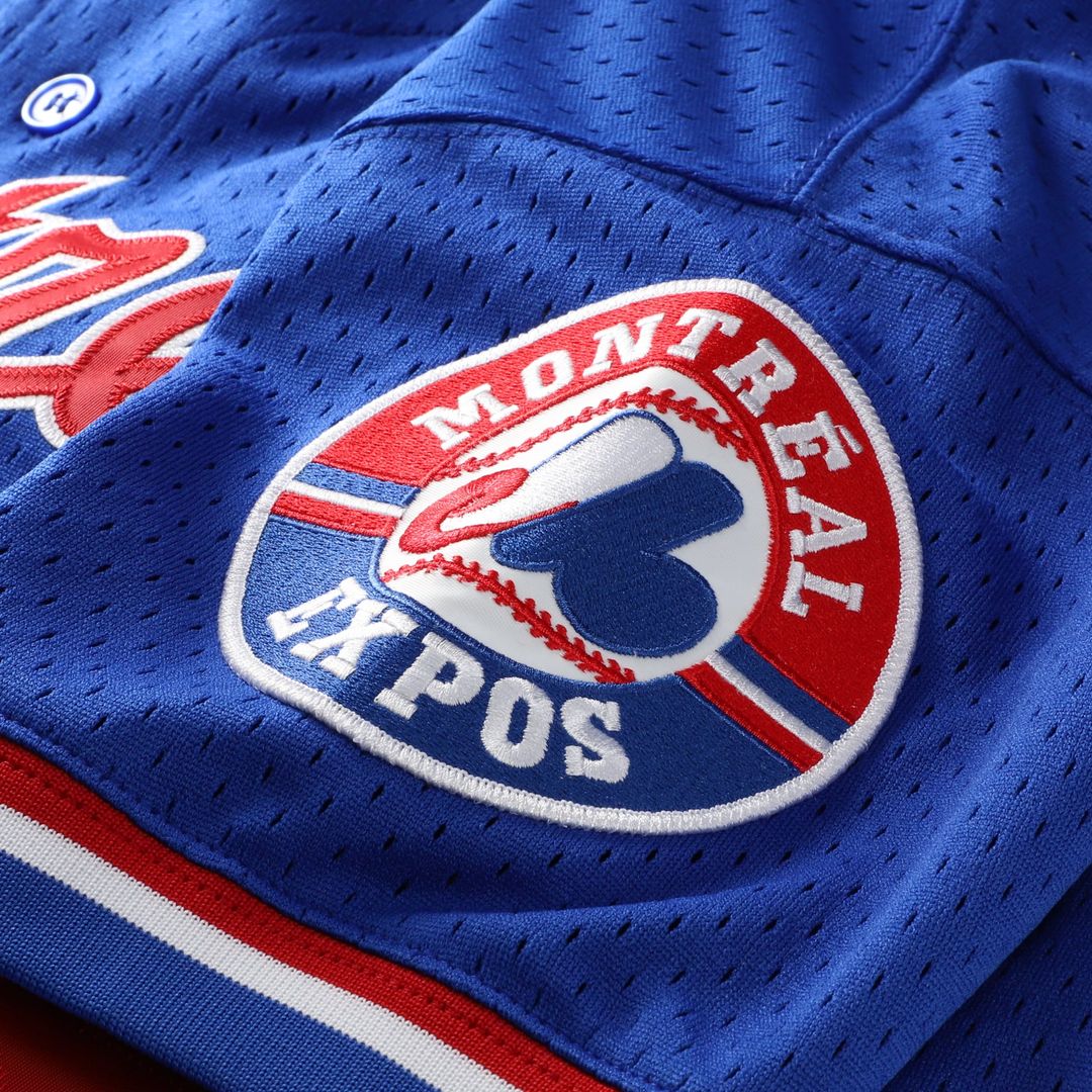 Montreal Expos Pedro Martinez Mitchell & Ness Blue Cooperstown Collection Mesh Batting Practice Button-Up Jersey product
