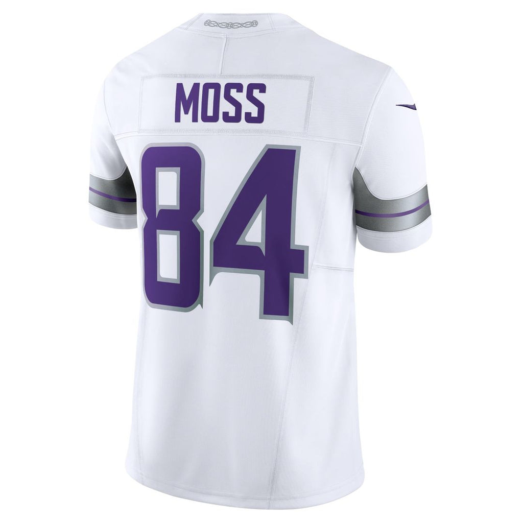 Minnesota Vikings Randy Moss Nike White Alternate Vapor F.U.S.E. Retired Player Limited Jersey product image 3, provided for