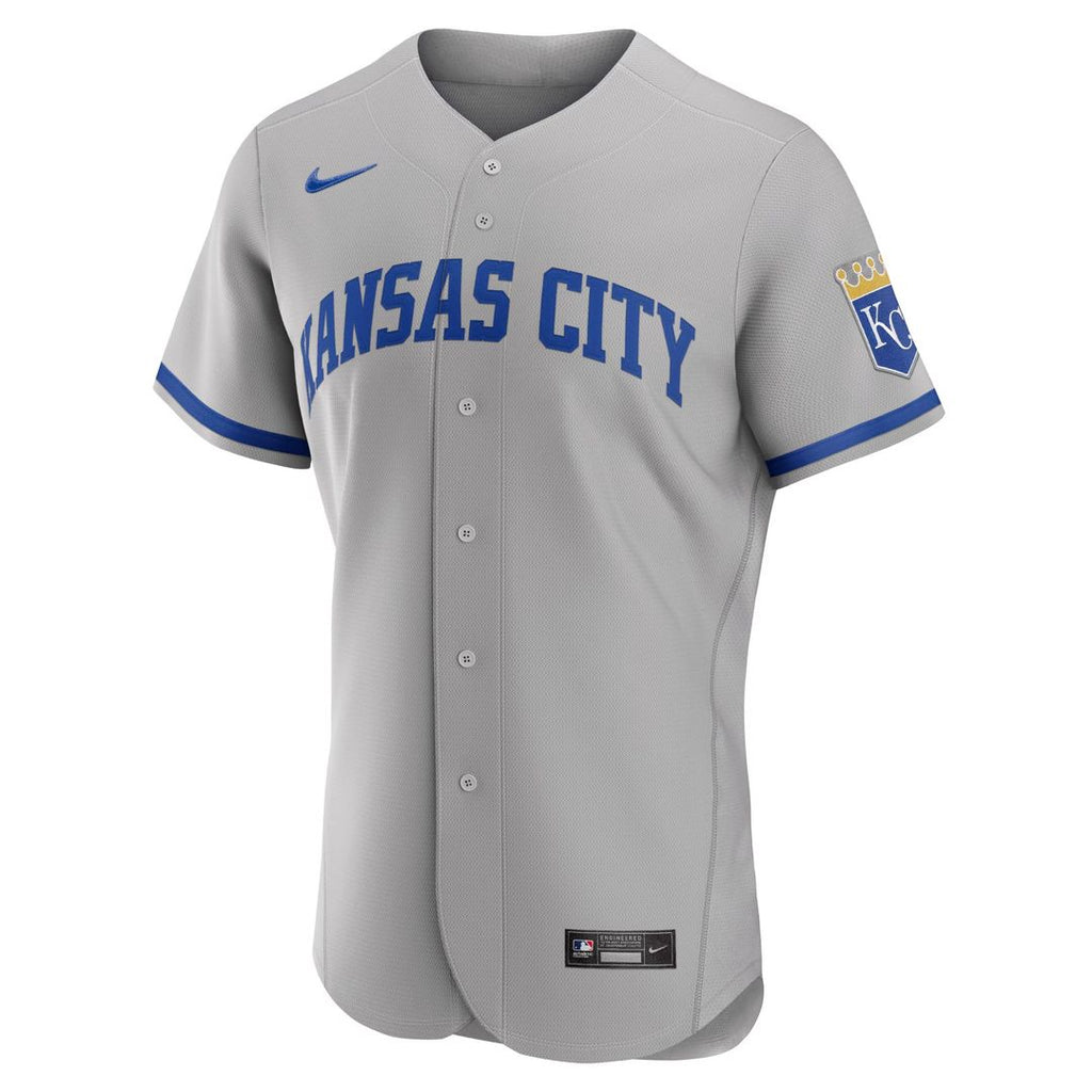 Kansas City Royals Nike Gray 2022 Road Authentic Jersey product image 5, provided for visual reference and product detail