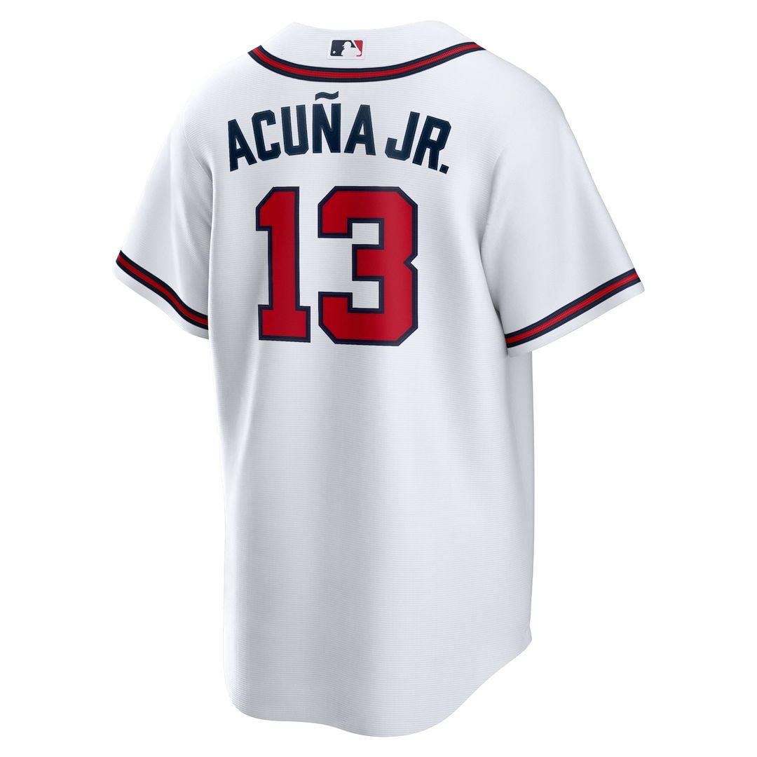 Atlanta Braves Ronald Acuna Jr. Nike White Home Replica Player Name Jersey product image 3, provided for visual reference