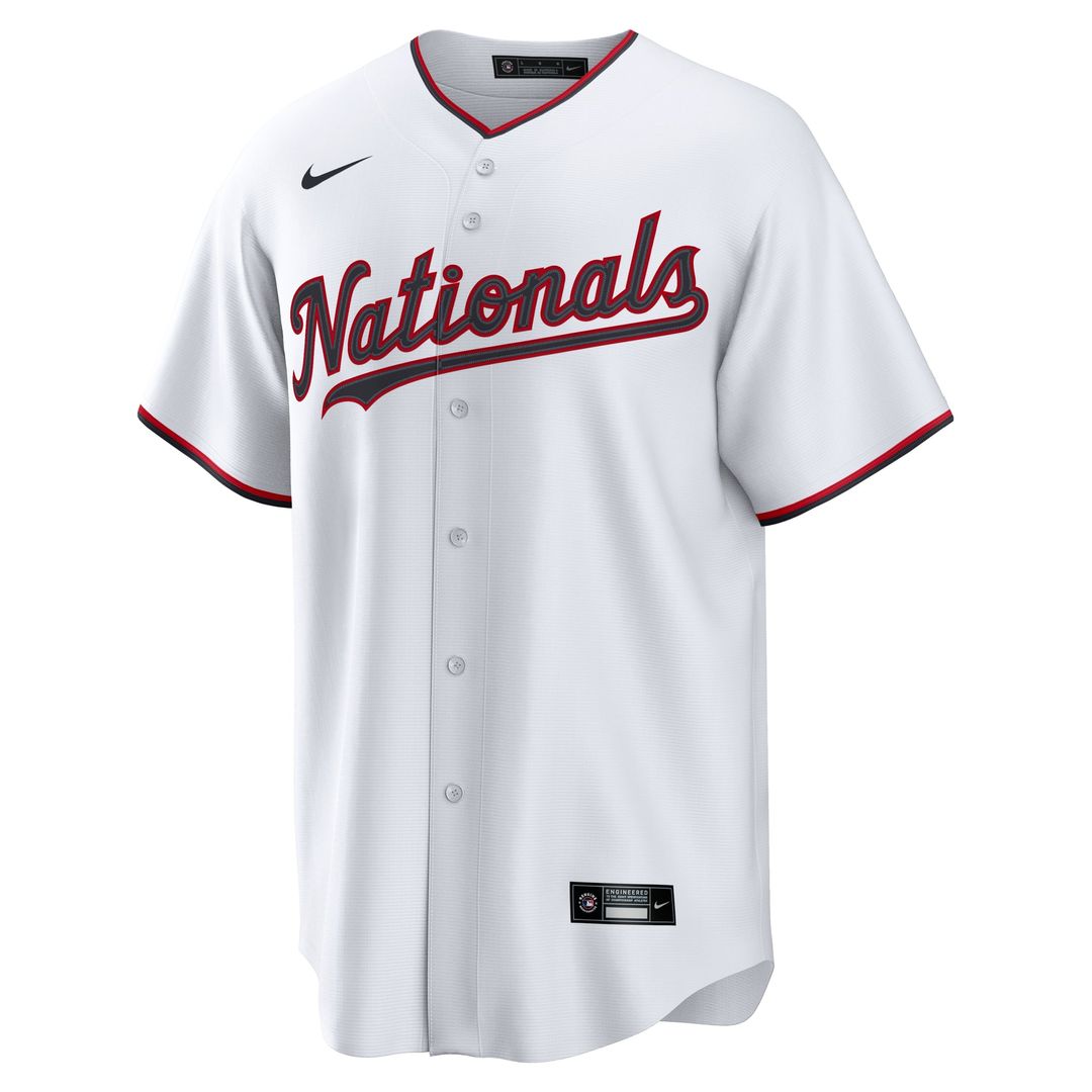 Washington Nationals James Wood Nike White Home Replica Jersey product image 2, provided for visual reference and product