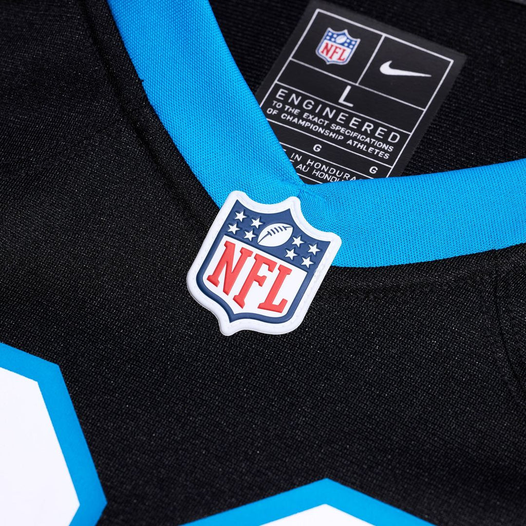 Carolina Panthers Trevin Wallace Nike Black Team Game Jersey product image 4, provided for visual reference and product