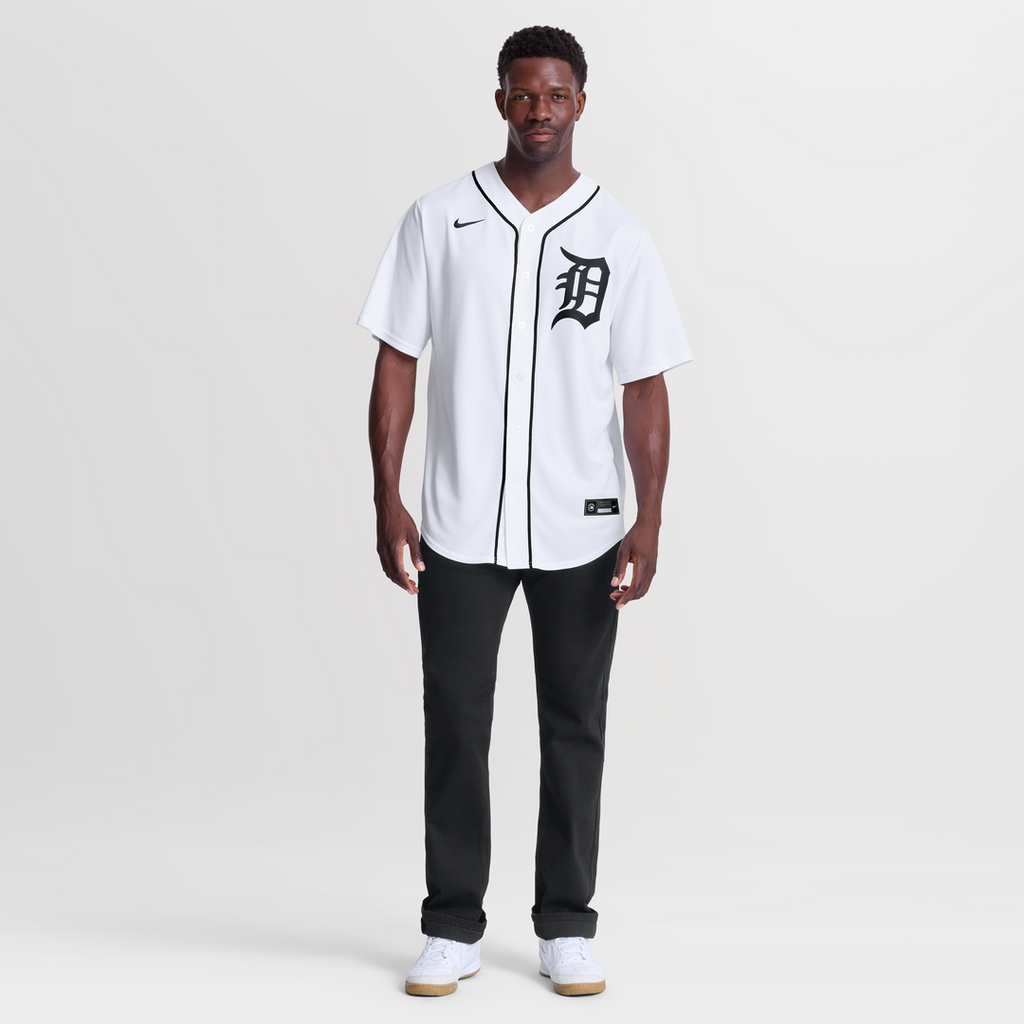 Detroit Tigers Max Clark Nike White Home Replica Jersey product image 2, provided for visual reference and product detail