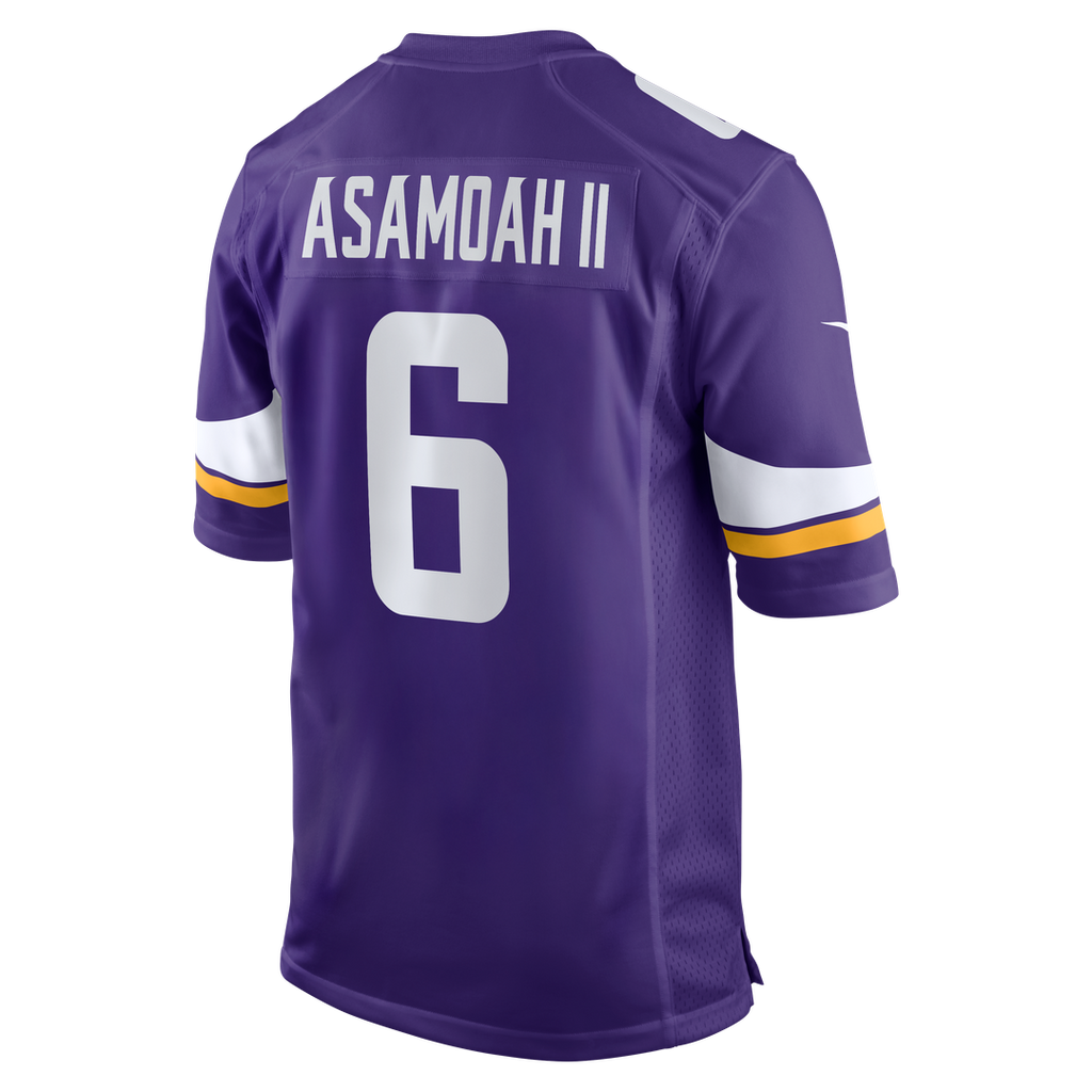 Minnesota Vikings Brian Asamoah II Nike Purple Game Jersey product image 3, provided for visual reference and product detail