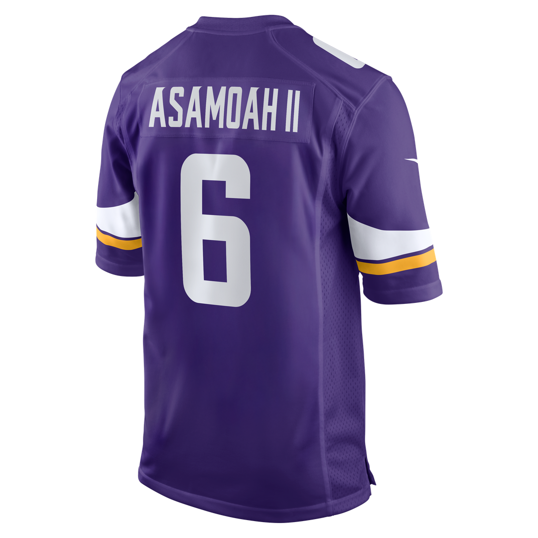 Minnesota Vikings Brian Asamoah II Nike Purple Game Jersey product image 3, provided for visual reference and product detail