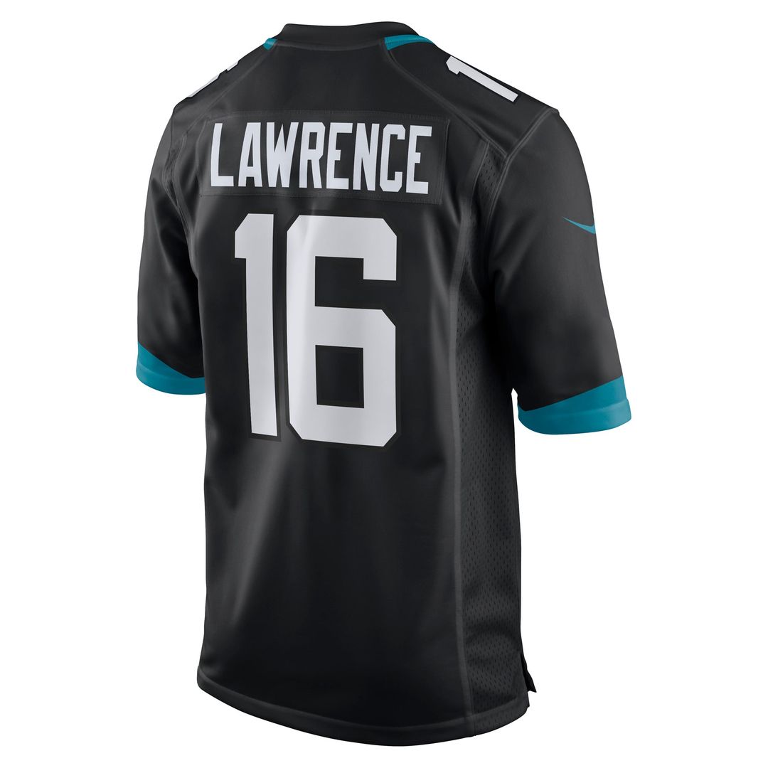 Jacksonville Jaguars Trevor Lawrence Nike Black Alternate Game Jersey product image 3, provided for visual reference and