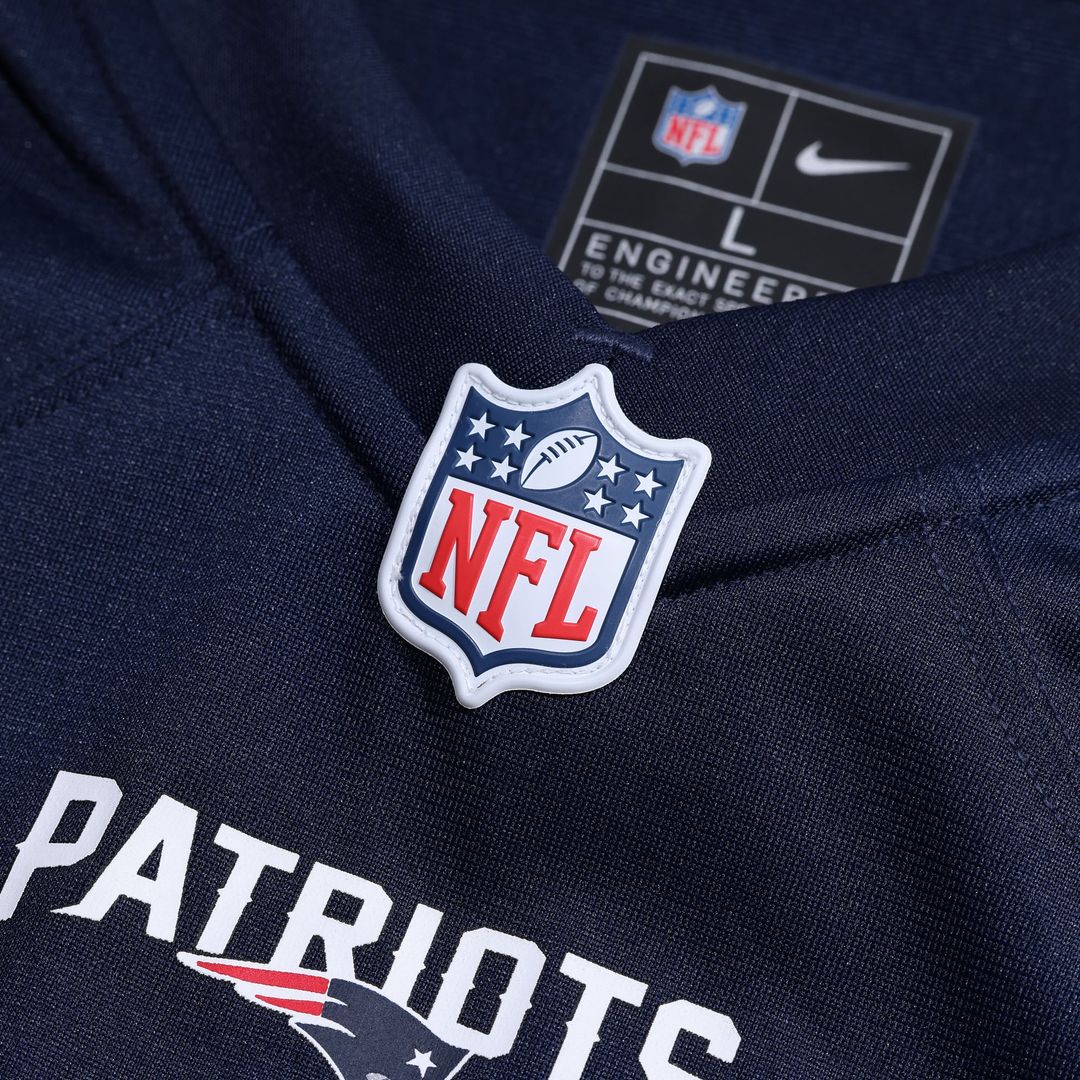 New England Patriots Demario Douglas Nike Navy Game Jersey product image 4, provided for visual reference and product detail