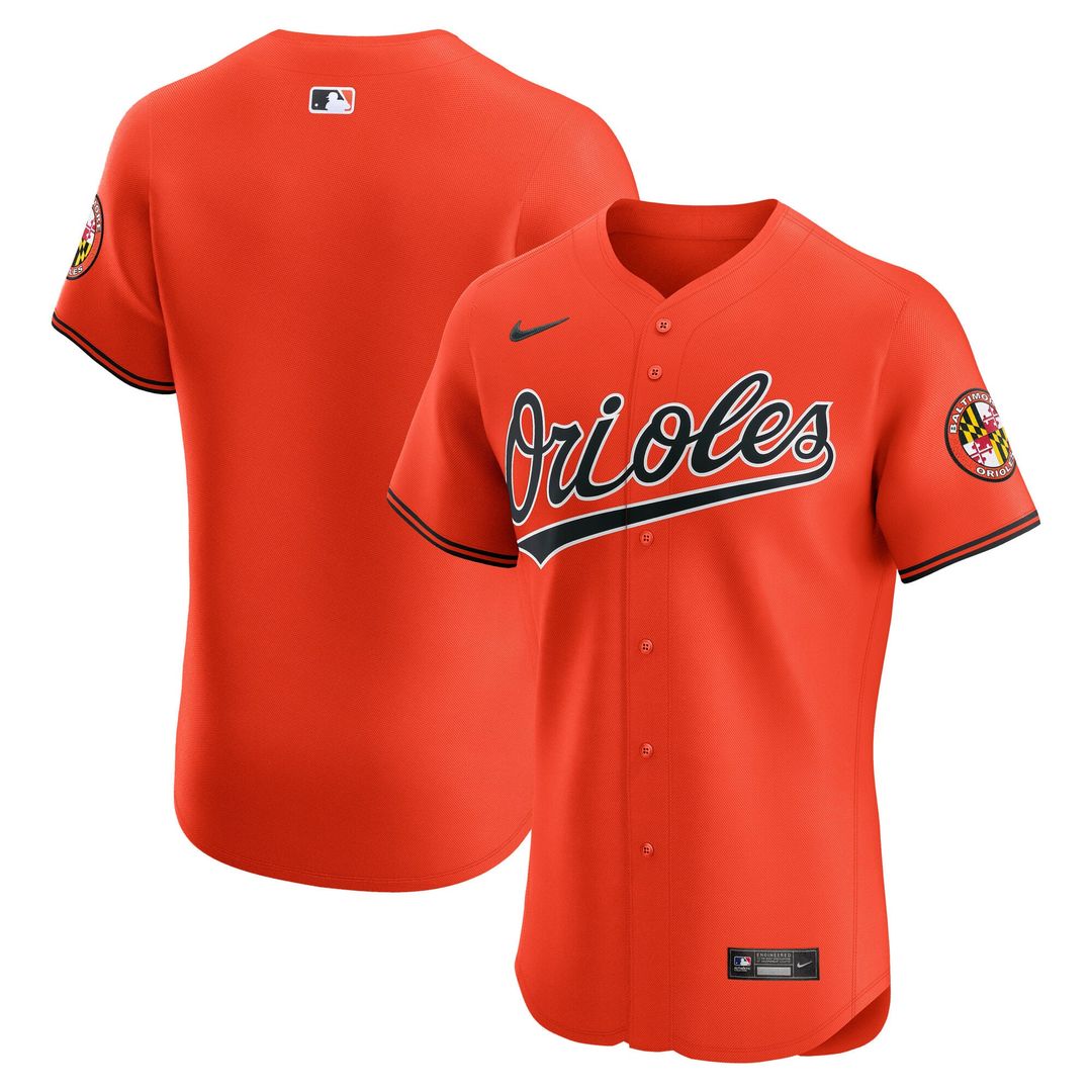 Baltimore Orioles Nike Orange Alternate 2 Elite Jersey product image 1, provided for visual reference and product detail