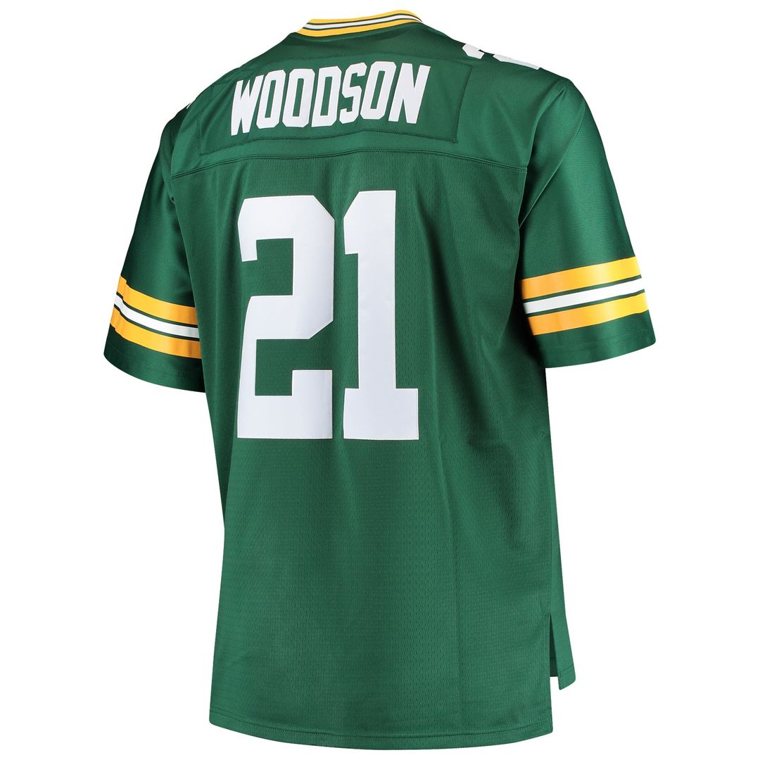 Green Bay Packers Charles Woodson Mitchell & Ness Green Big & Tall 2010 Retired Player Replica Jersey product image 3,