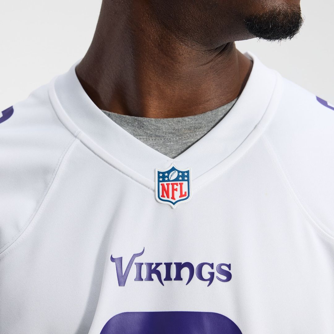 Minnesota Vikings J.J. McCarthy Nike Purple 2nd Alternate Player Game Jersey product image 21, provided for visual reference