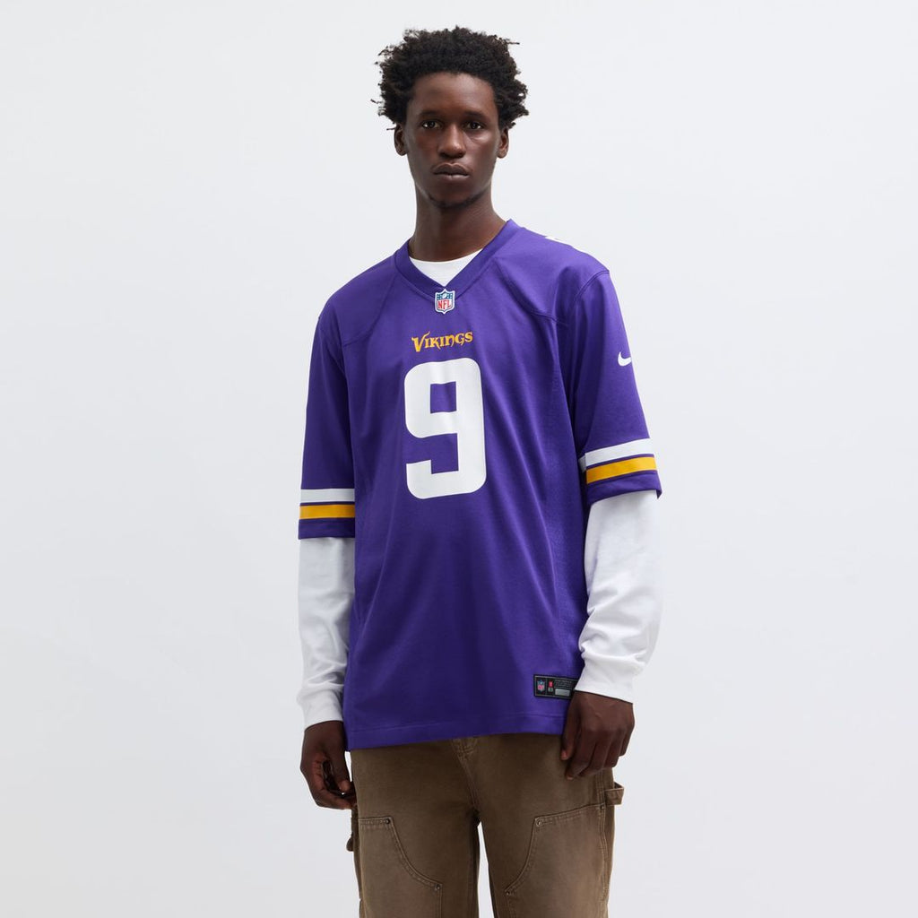 Minnesota Vikings J.J. McCarthy Nike White Alternate Game Player Jersey product image 10, provided for visual reference and