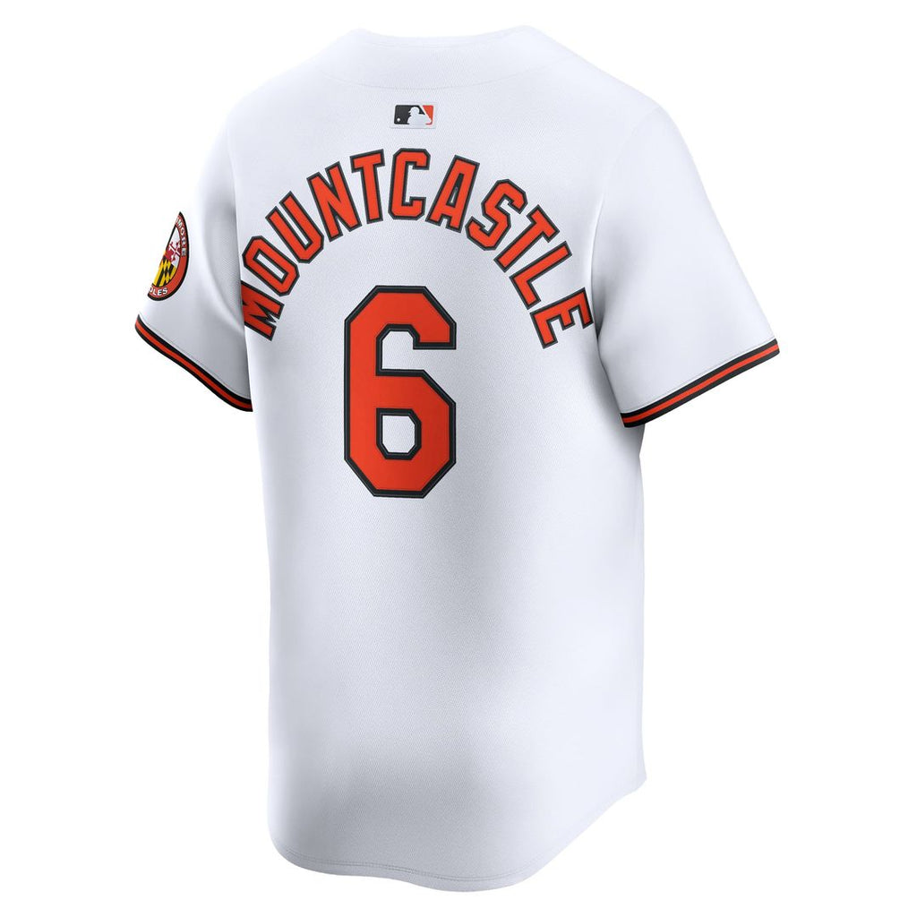 Baltimore Orioles Ryan Mountcastle Nike White Home Limited Player Jersey product image 3, provided for visual reference and