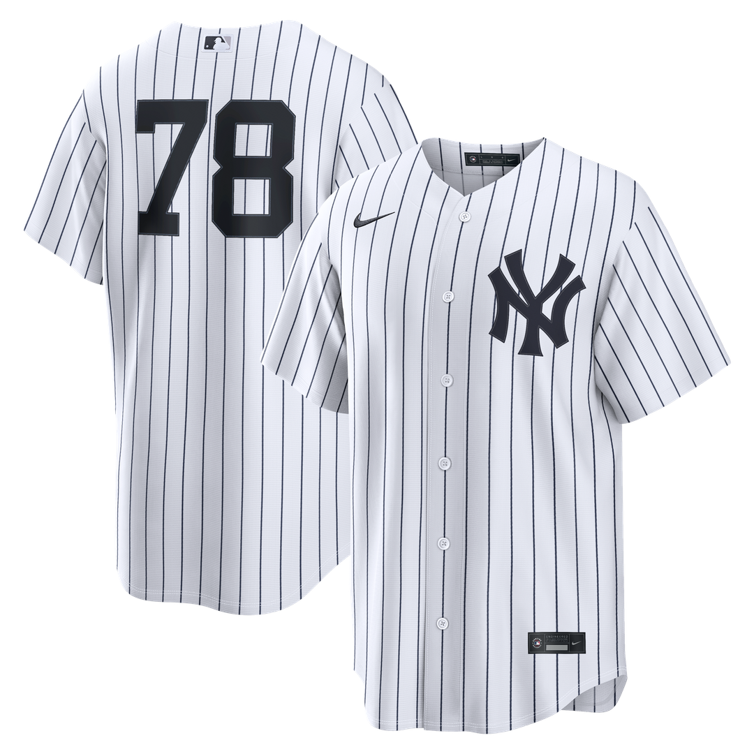 New York Yankees Spencer Jones Nike White Home Replica Jersey product image 1, provided for visual reference and product
