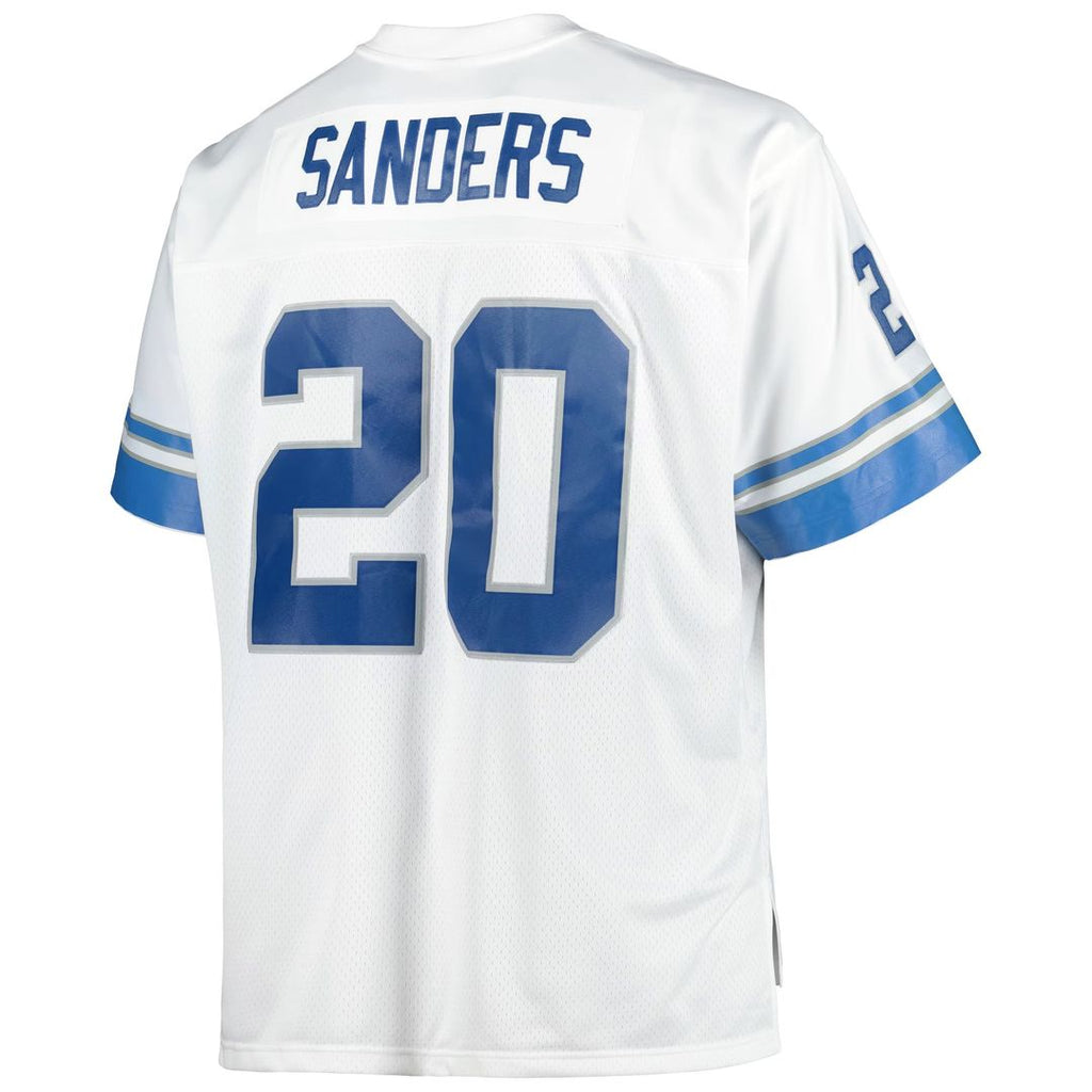 Detroit Lions Barry Sanders Mitchell & Ness White Big & Tall 1996 Retired Player Replica Jersey product image 3, provided
