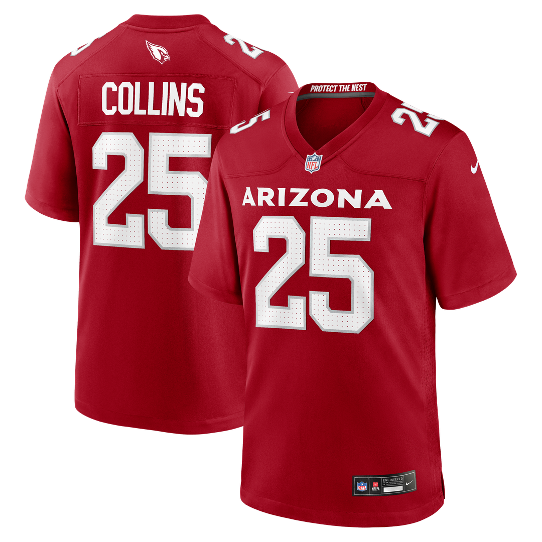 Arizona Cardinals Zaven Collins Nike Cardinal Home Game Jersey product image 1, provided for visual reference and product