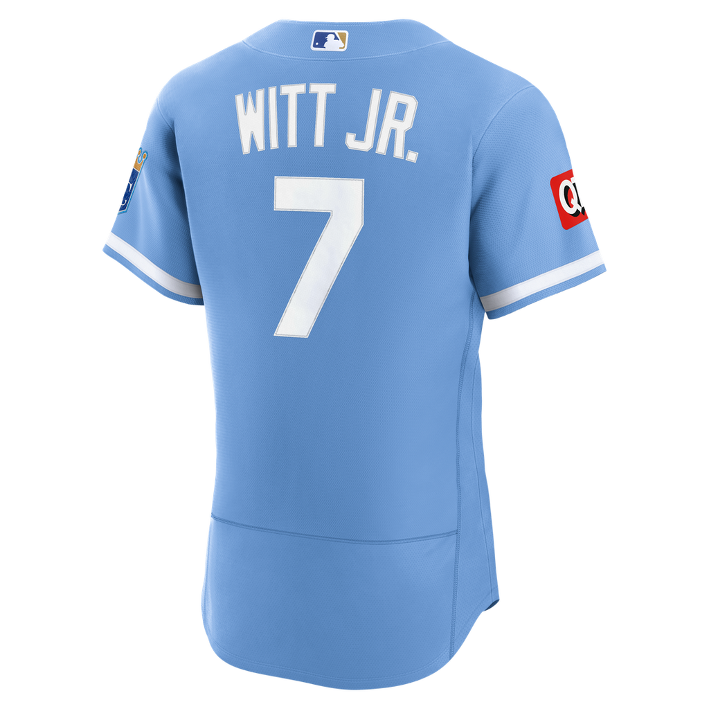 Kansas City Royals Bobby Witt Jr. Nike Light Blue Alternate Authentic Sponsor Patch Jersey product image 3, provided for