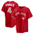 Toronto Blue Jays George Springer Nike Red Canada Day Replica Jersey product image 1, provided for visual reference and