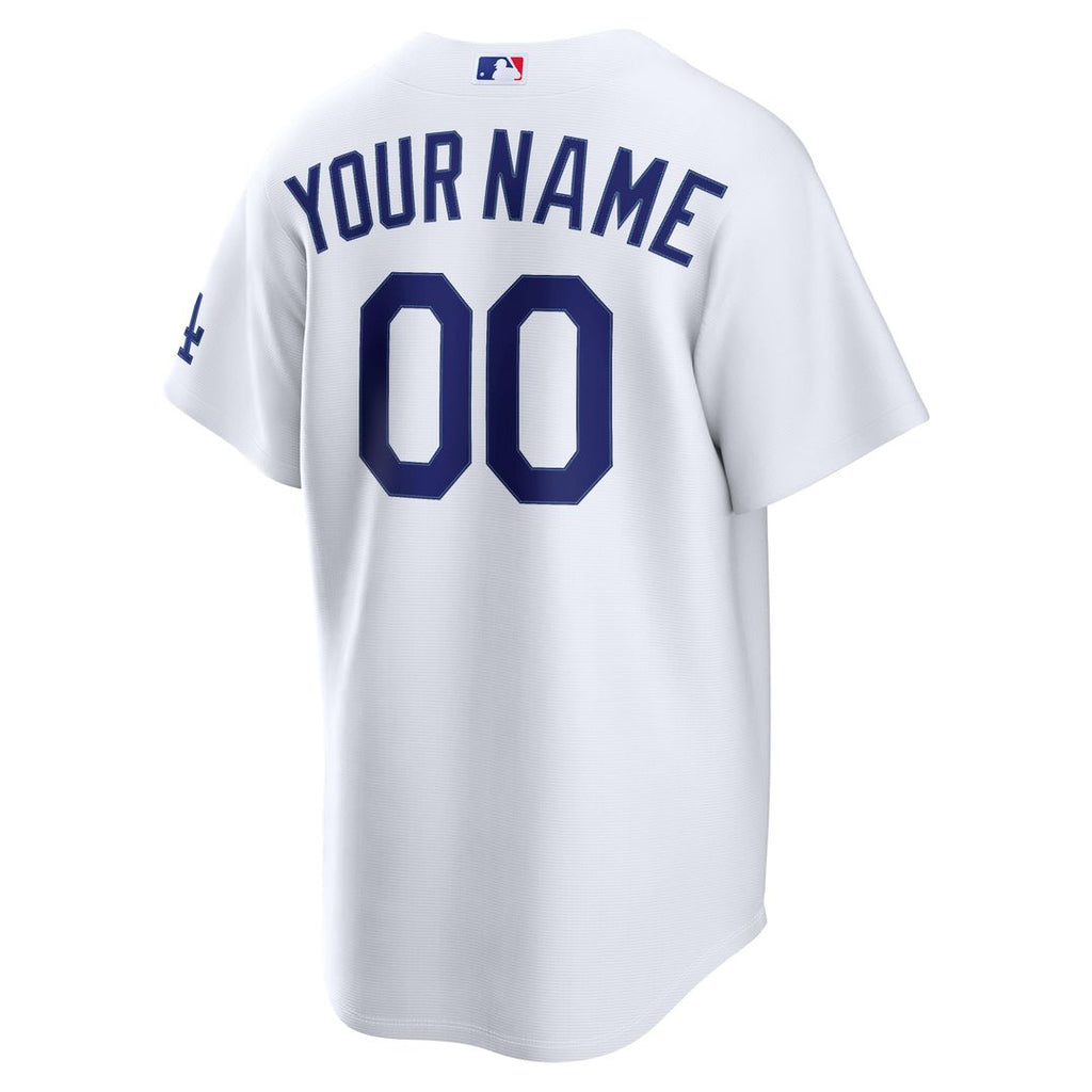 Los Angeles Dodgers Nike White Home Stadium Custom Jersey product image 3, provided for visual reference and product detail