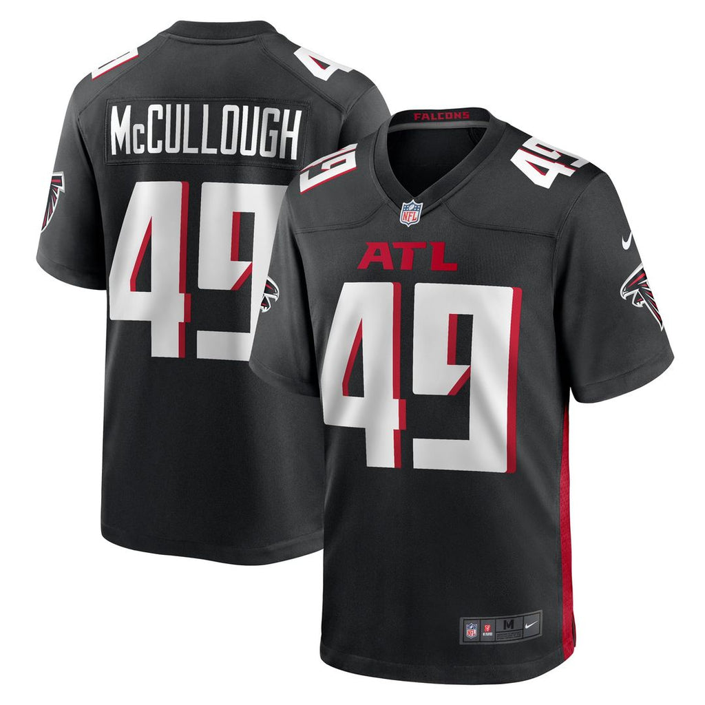 Atlanta Falcons Liam McCullough Nike Black Team Game Jersey product image 1, provided for visual reference and product