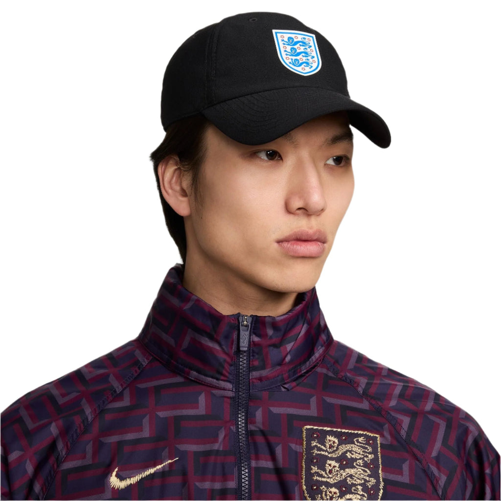 NIKE England Dri-FIT Club Unstructured Swoosh Cap - FN5028 010 product image 1, provided for visual reference and product
