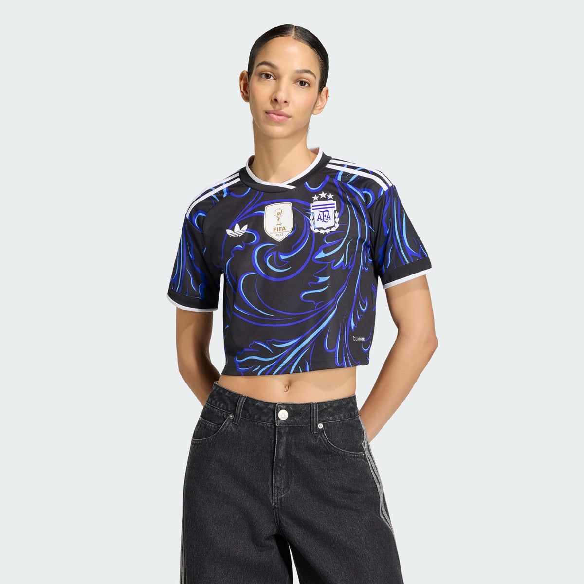 Adidas Argentina Women Away Cropped Jersey 26/27 - KE5984 product image 3, provided for visual reference and product detail