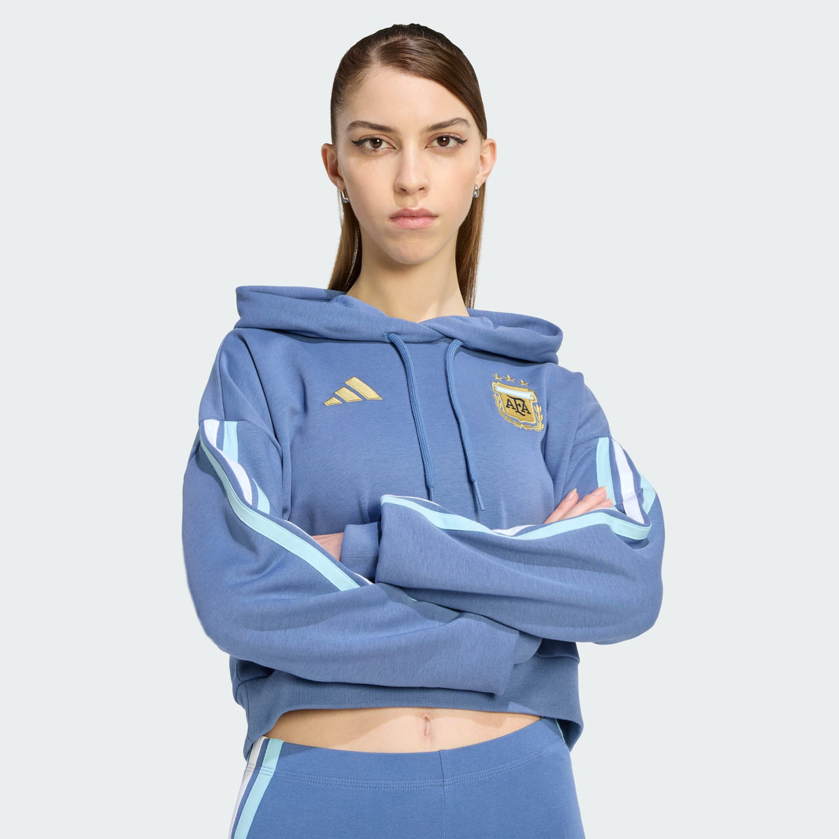 ADIDAS 2026 Argentina Women DNA Hoodie - JZ6384 product image 3, provided for visual reference and product detail review
