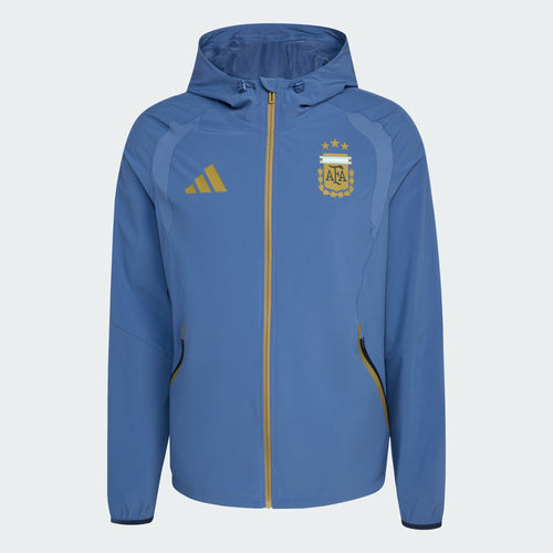 ADIDAS 2026 Argentina Men Tiro Travel FZ Windbreaker - JZ6313 product image 1, provided for visual reference and product