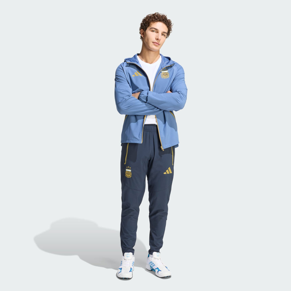 ADIDAS 2026 Argentina Men Tiro Travel FZ Windbreaker - JZ6313 product image 4, provided for visual reference and product